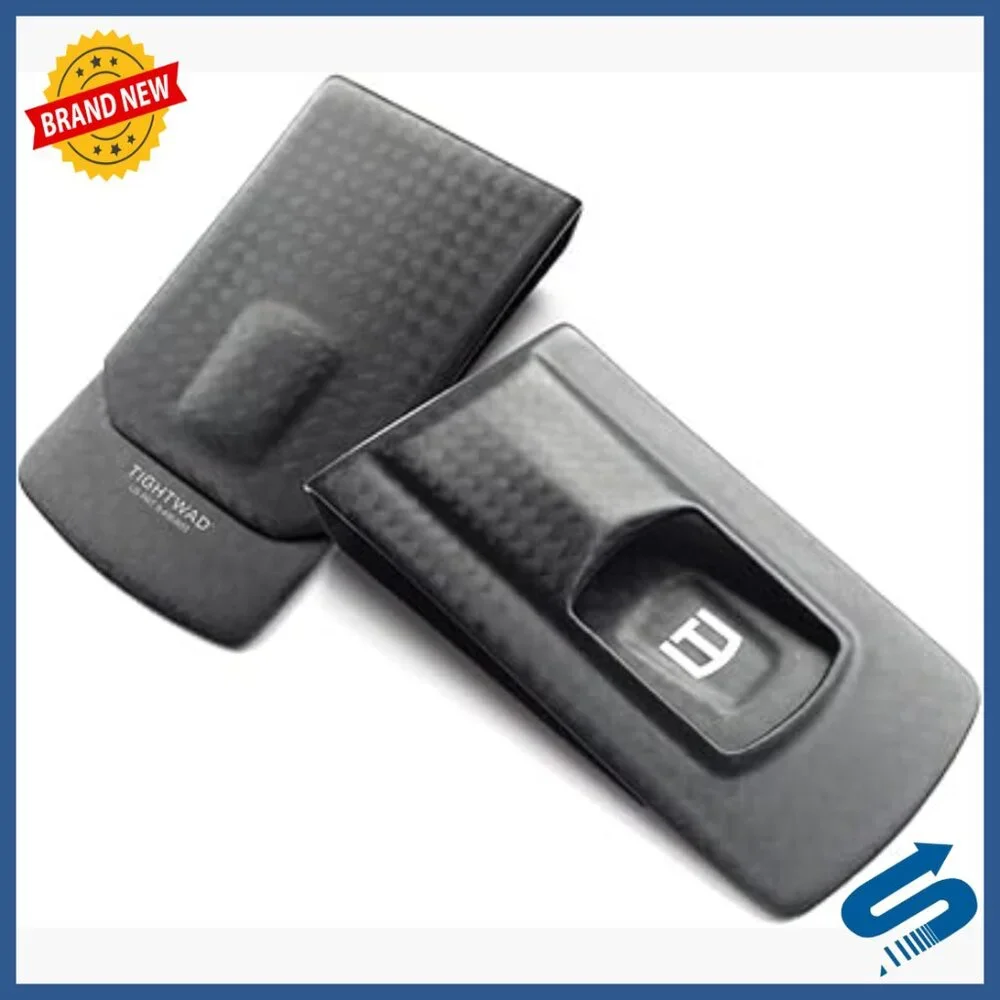 Carbon Fiber Money Clip Wallet for Men - Slim Front Pocket Cash Card Holder